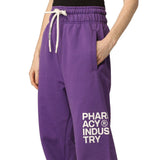 Pantaloni della tuta per binari del logo viola chic