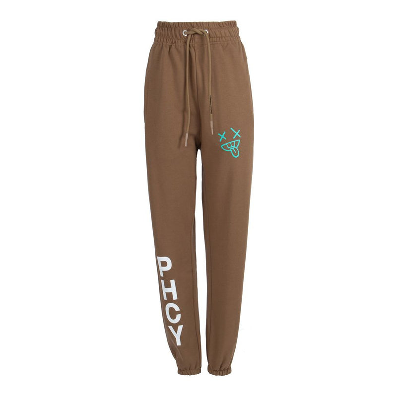 Pantalon en jersey en coton chic avec imprimé logo