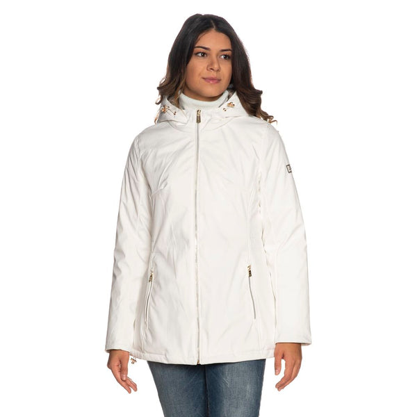 Chic White Kapuzenjacke für Frauen