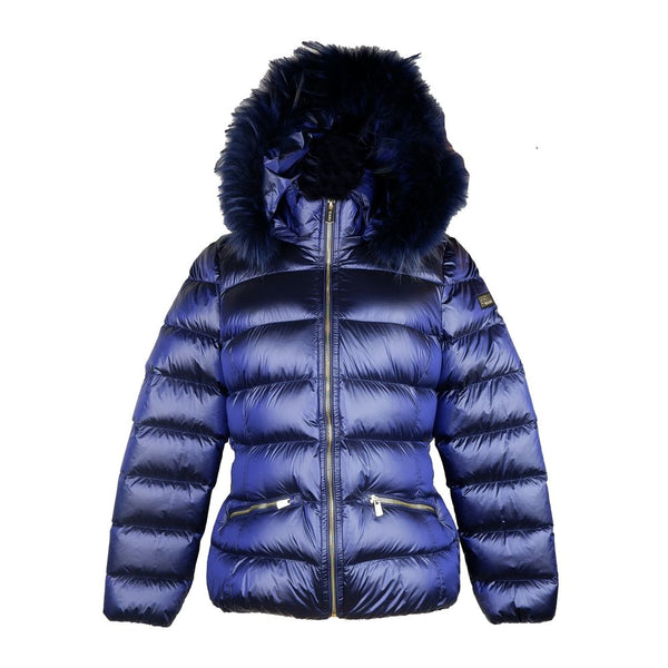 Chic bleu oui zee veste avec fourrure murmasky