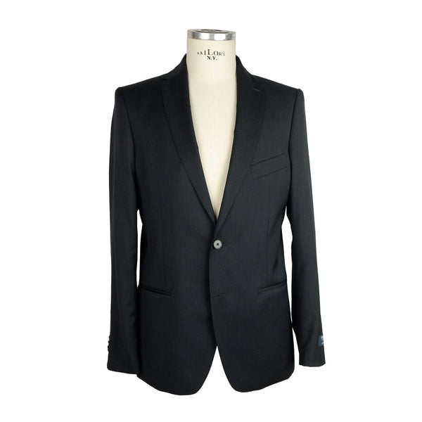 Suit élégant en laine noire Milano