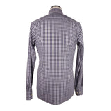 Elegante camisa de algodón de algodón cuadrado Milano