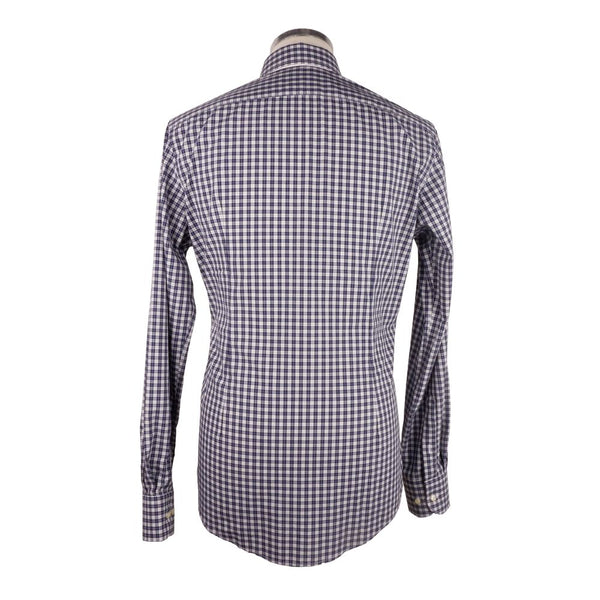 Elegante camicia di cotone a pattern da milano