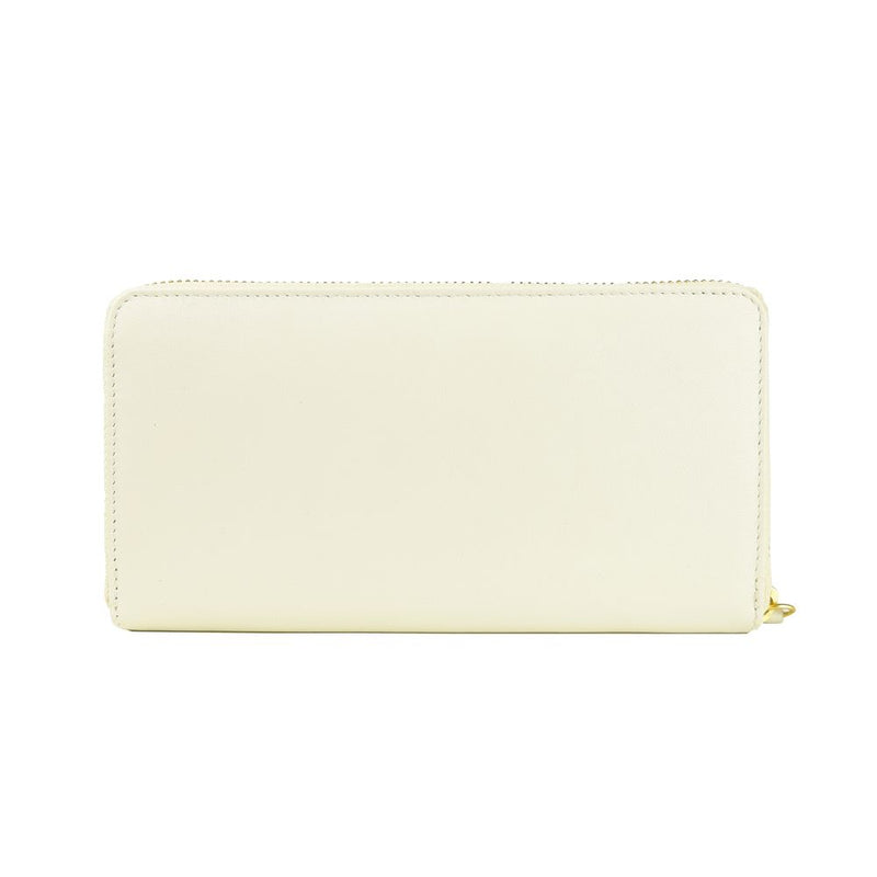 Elegant White Calfskin Leather Wallet