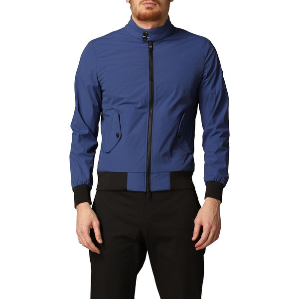 Elegante chaqueta de bombardero azul bielastic