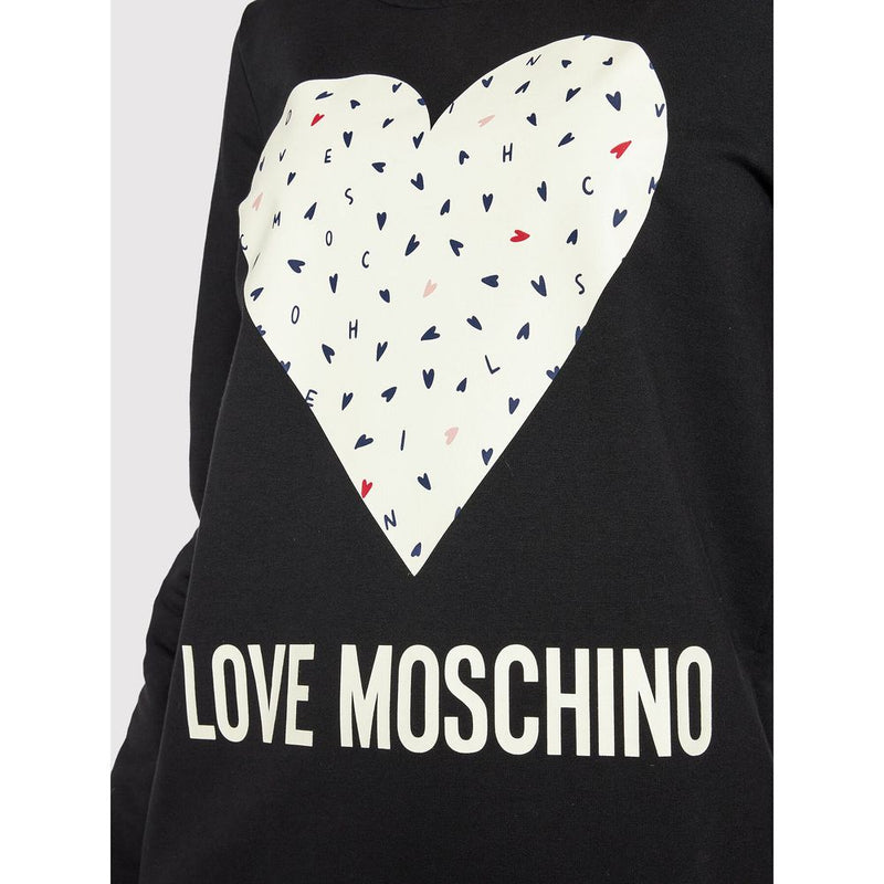 Chic blu cotton love abito da moschino