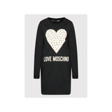 Chic blu cotton love abito da moschino