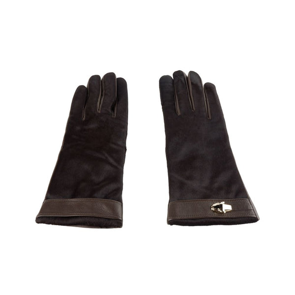 Gants élégants dames brun foncées