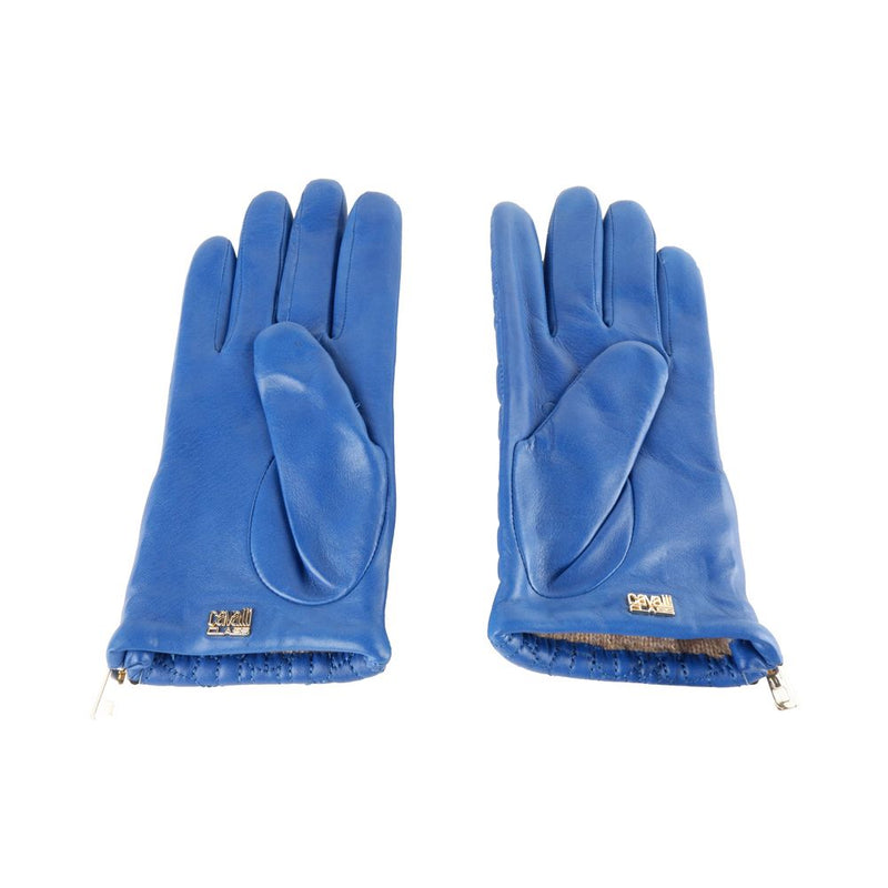 Gants élégants en cuir en peau d'agneau en bleu captivant