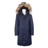 Blue Wool Men's Raincoat