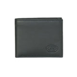 Elegante schwarze Lederbrieftasche