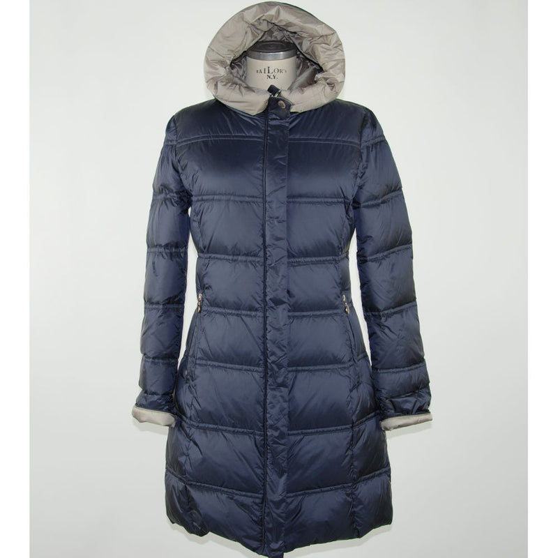 Chic Blue Polyester Down Jacke