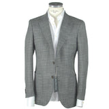 Eleganter grauer schlanker Wollvermischung Blazer