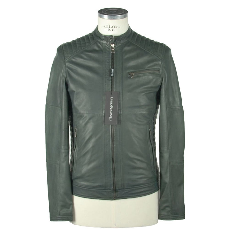 Emerald Elegance Lederjacke