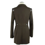 Elegant Brown Overcoat with Button Closure