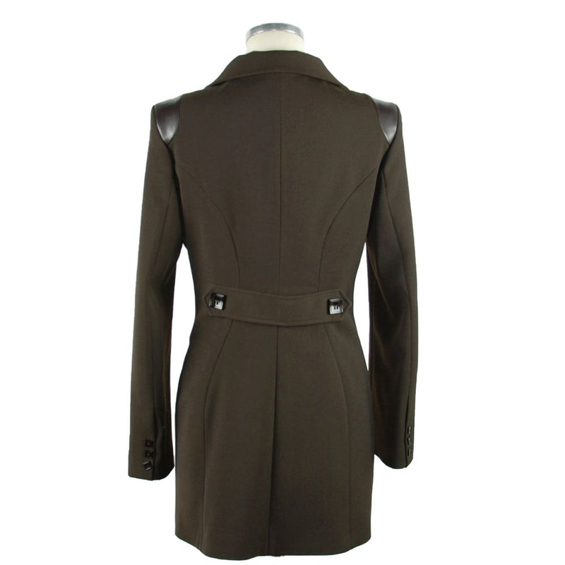 Elegant Brown Overcoat with Button Closure