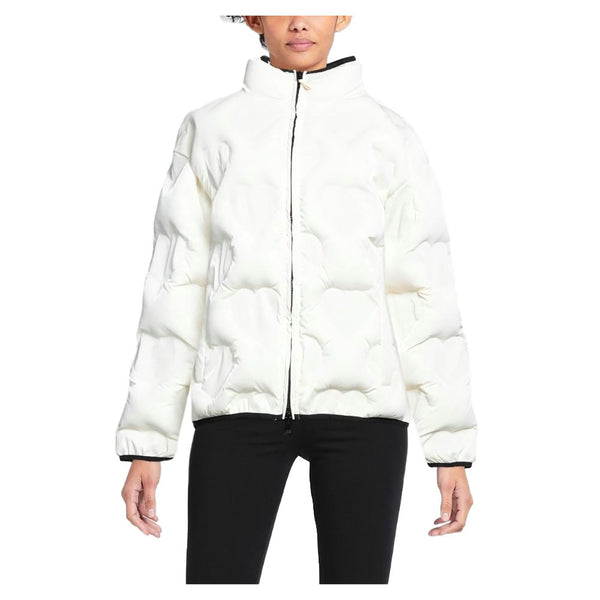 Chic White Hearthaved Designerjacke