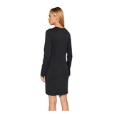 Chic Embossed Logo Cotton Blend Dress