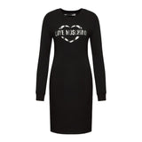 Chic Cotton Blend Logo Dress