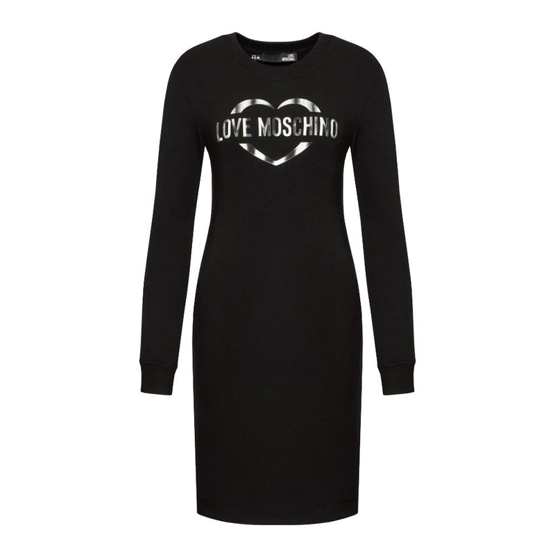 Chic Cotton Blend Logo Dress