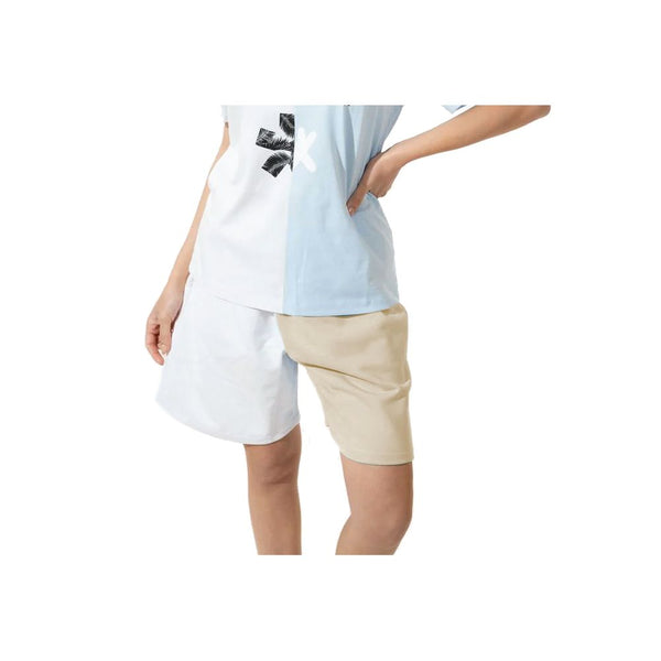 Schicke zweifarbige Logo-Shorts