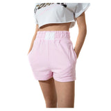 Shorts di logo di cotone tratto chic