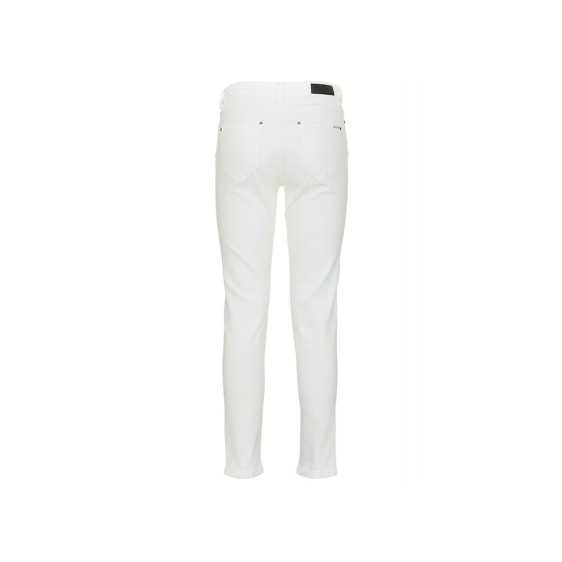 Pantalon en jean mince blanc à taille haute