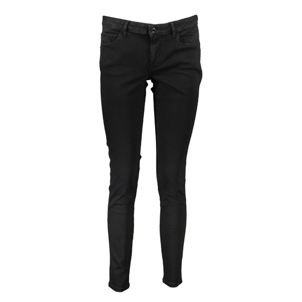 Jeans de algodón negro y pantalón