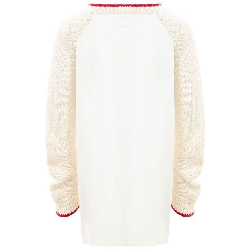 Elegant White Cotton Sweater for Women