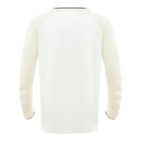 Elegant White Cotton Sweater for Men