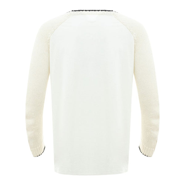 Pull en coton blanc élégant pour les hommes