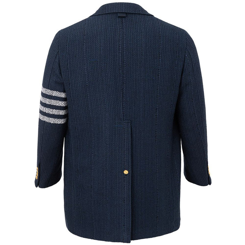 Elegante chaqueta azul acrílica para hombres