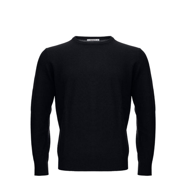 Eleganter schwarzer Wollpullover für Männer