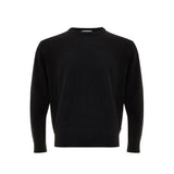 Eleganter schwarzer Wollpullover für Männer