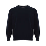 Elegant Cashmere Blue Sweater for Men