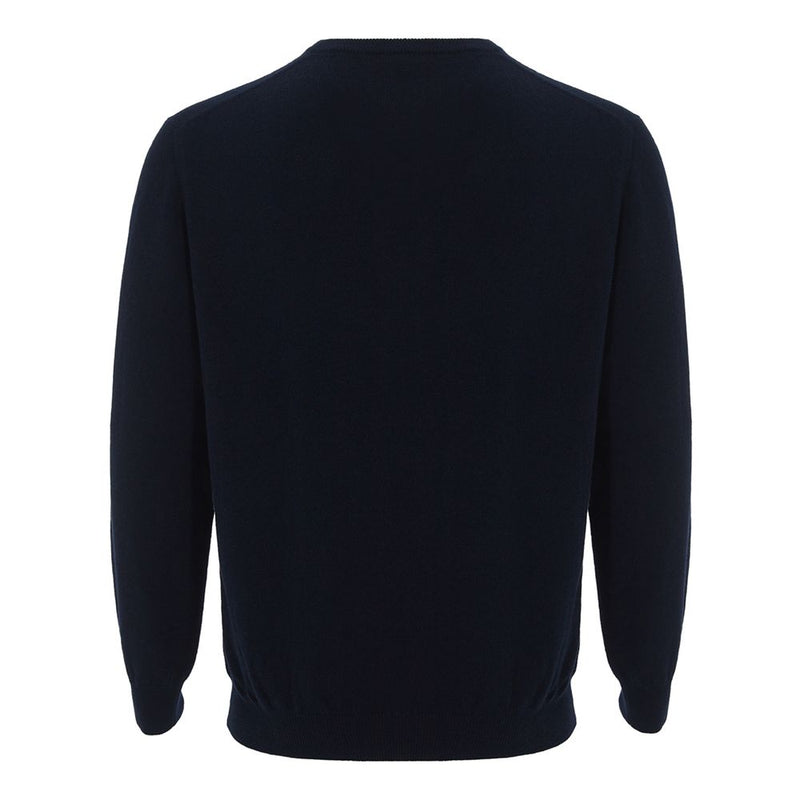 Elegante maglione blu cashmere per uomini