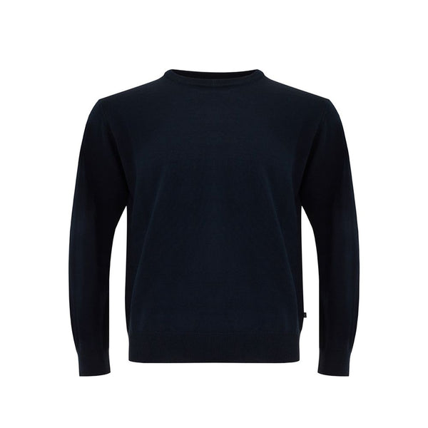 Eleganter blauer Wollpullover für Männer