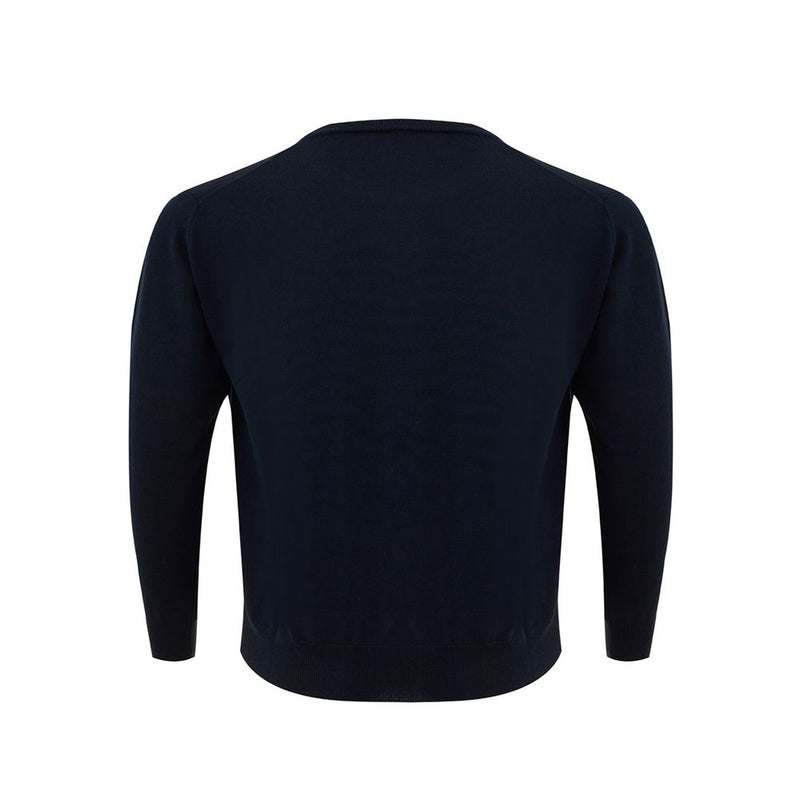 Eleganter blauer Wollpullover für Männer