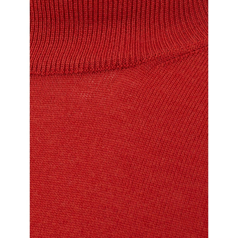 Pull rouge riche en laine élégante