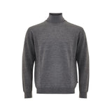 Elegante suéter de lana gris para hombres