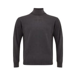 Elegant Gray Wool Sweater for Men