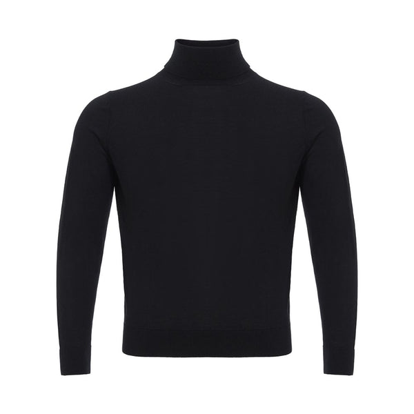 Pull noir de luxe en cachemire italien