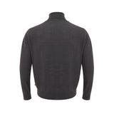 Elegant Gray Wool Sweater for Men