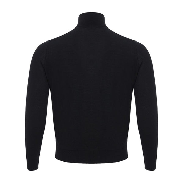 Italienischer Kaschmir Luxus schwarzer Pullover