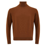 Elegant Brown Wool Sweater for Men