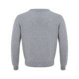 Eleganter grauer Kaschmir -Männerpullover