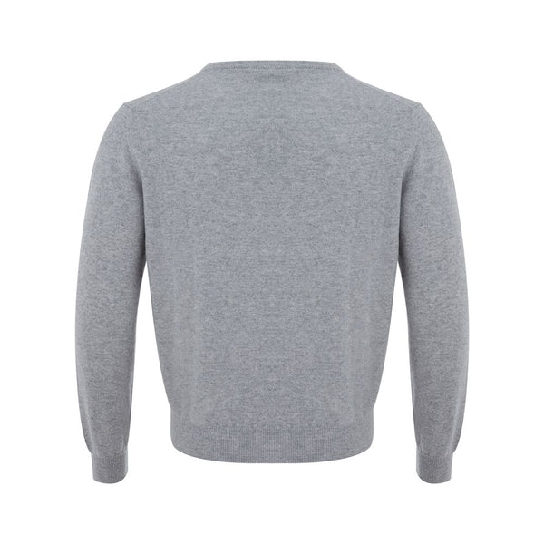 Eleganter grauer Kaschmir -Männerpullover