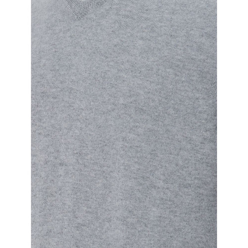 Elegante maglione maschile grigio cashmere