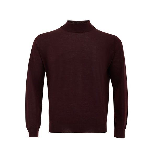 Élégant pull de luxe en laine rouge pour les hommes