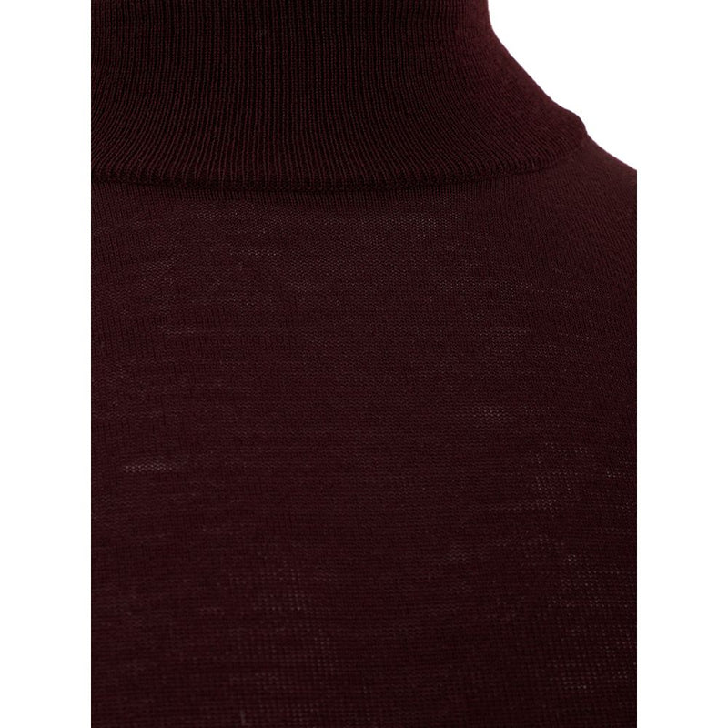 Élégant pull de luxe en laine rouge pour les hommes